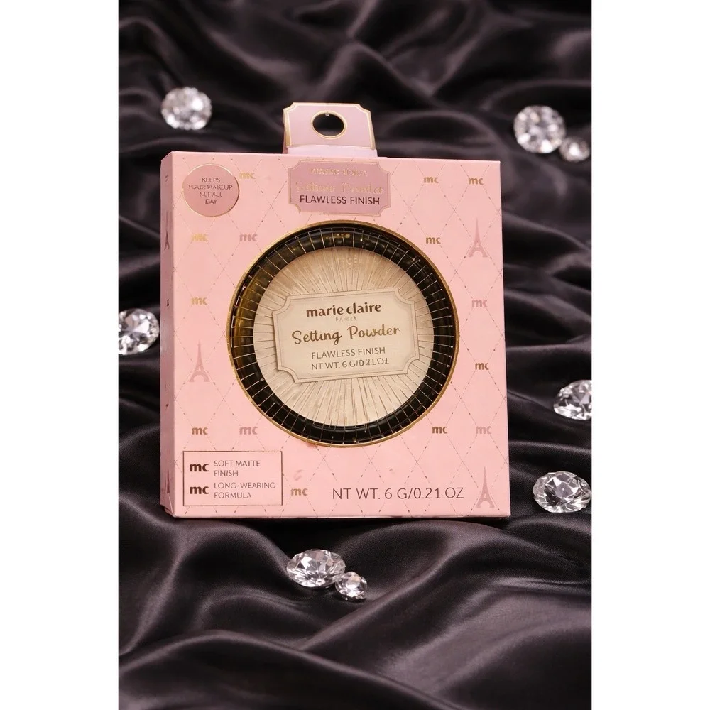 🌺2pk MARIE CLAIRE FLAWLESS BLUR MATTE FINISH 24H MAKEUP SETTING PRESSED POWDER